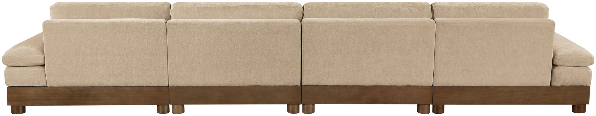 Turin - Chenille Fabric Upholstered Modular Sectional - Beige - Simple Home Plus
