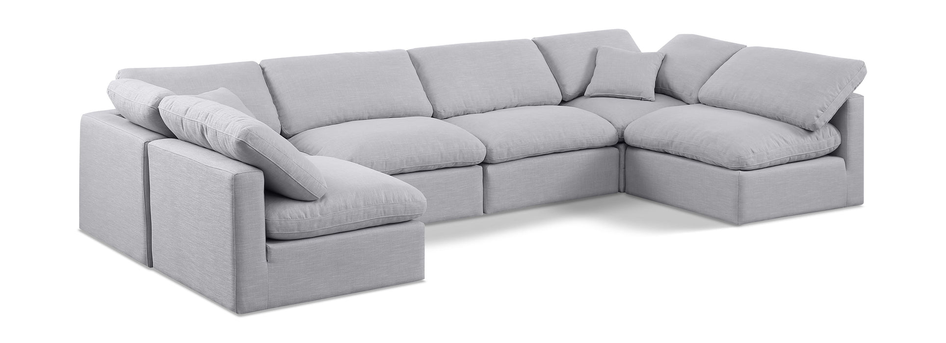 Indulge - Linen 6 Piece Modular U-Shaped Sectional - Simple Home Plus