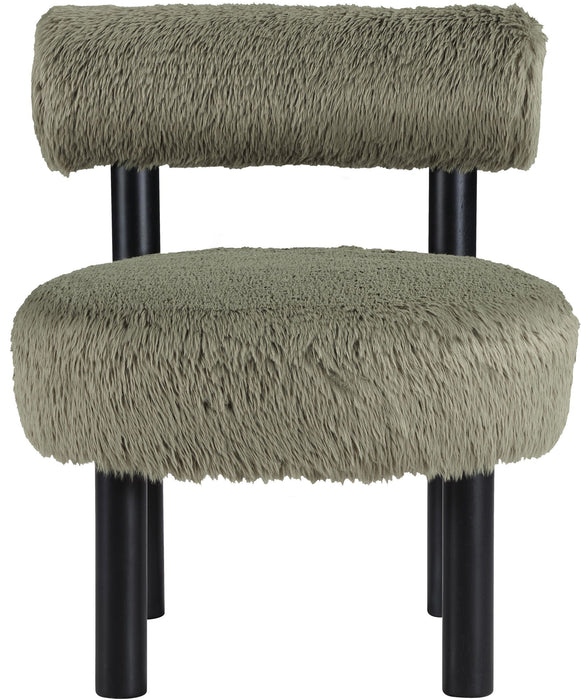 Ambre - Vegan Shearling Fabric Upholstered Accent Chair - Simple Home Plus