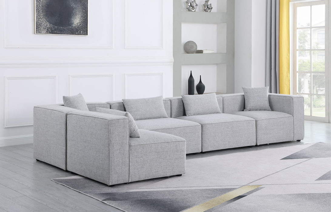 Cube - Linen 5 Piece Modular Sectional - Simple Home Plus