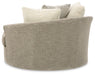 Creswell - Stone - Oversized Swivel Accent Chair - Simple Home Plus