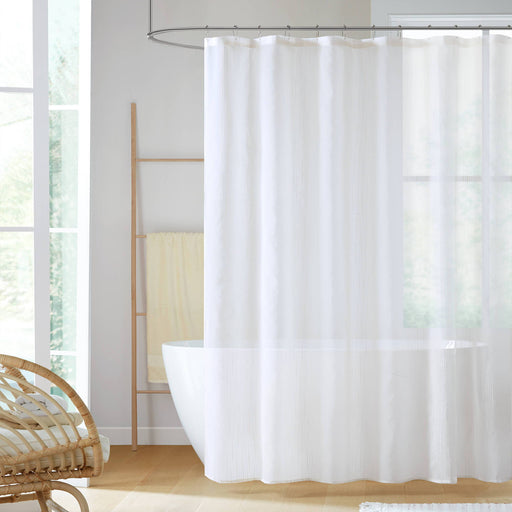 Anna - Sheer 72x84" Shower Curtain - White - Simple Home Plus