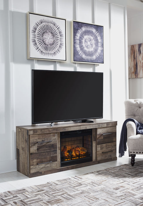 Derekson - Multi Gray - TV Stand With Electric Fireplace - Simple Home Plus