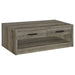 Felix - 2-Drawer Engineered Wood Coffee Table - Gray Driftwood - Simple Home Plus