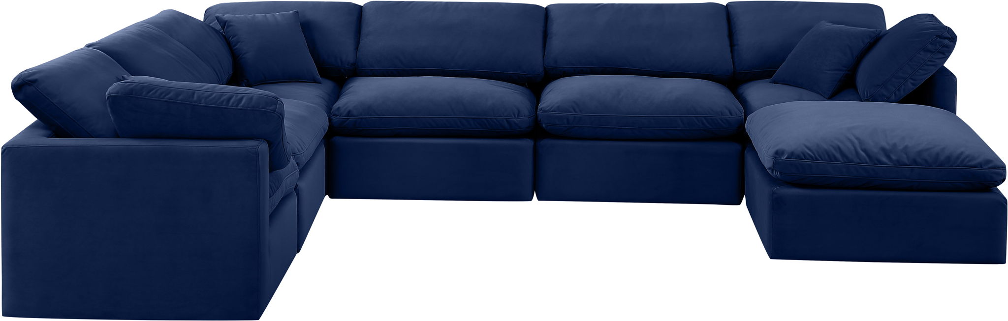Indulge - Velvet 7 Piece Modular Sectional - Simple Home Plus