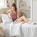 Gigi - Twin/Twin Long Comforter Mini Set - White - Simple Home Plus