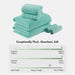 Diagonal Ribbed - 6 Piece Towels Set - Turquoise - Simple Home Plus