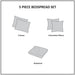 Princeton - 5 Piece Reversible Jacquard Bedspread Set - Light Blue - Simple Home Plus