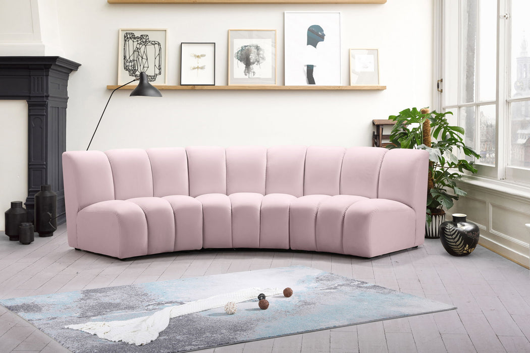 Infinity - 3 Piece Velvet Modular Sectional - Simple Home Plus