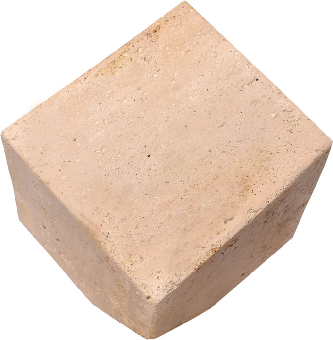 Block - Travertine Decorative Cube - Natural - Simple Home Plus