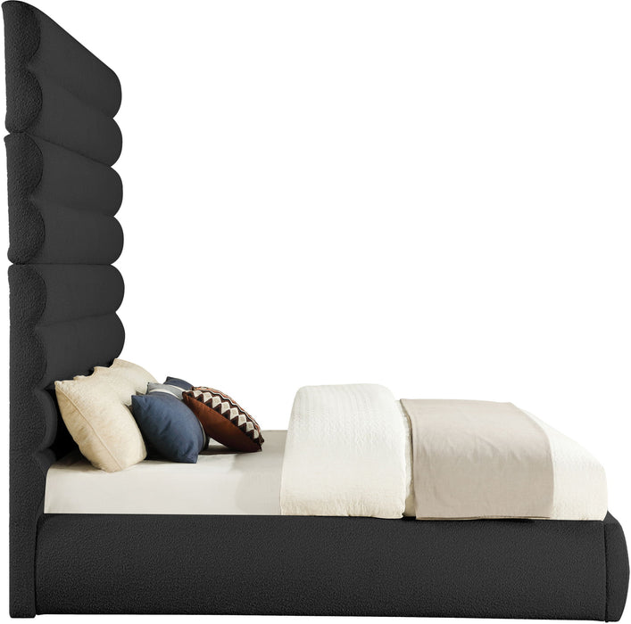 Adam - Boucle Fabric Bed With 89" Headboard - Simple Home Plus