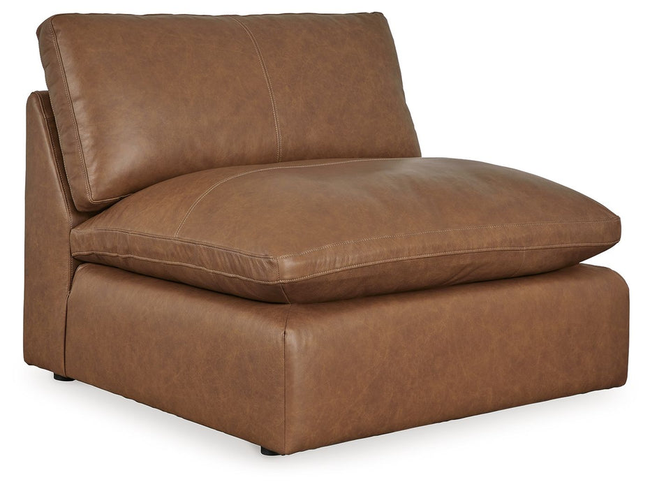 Emilia - Armless Chair - Caramel - Simple Home Plus