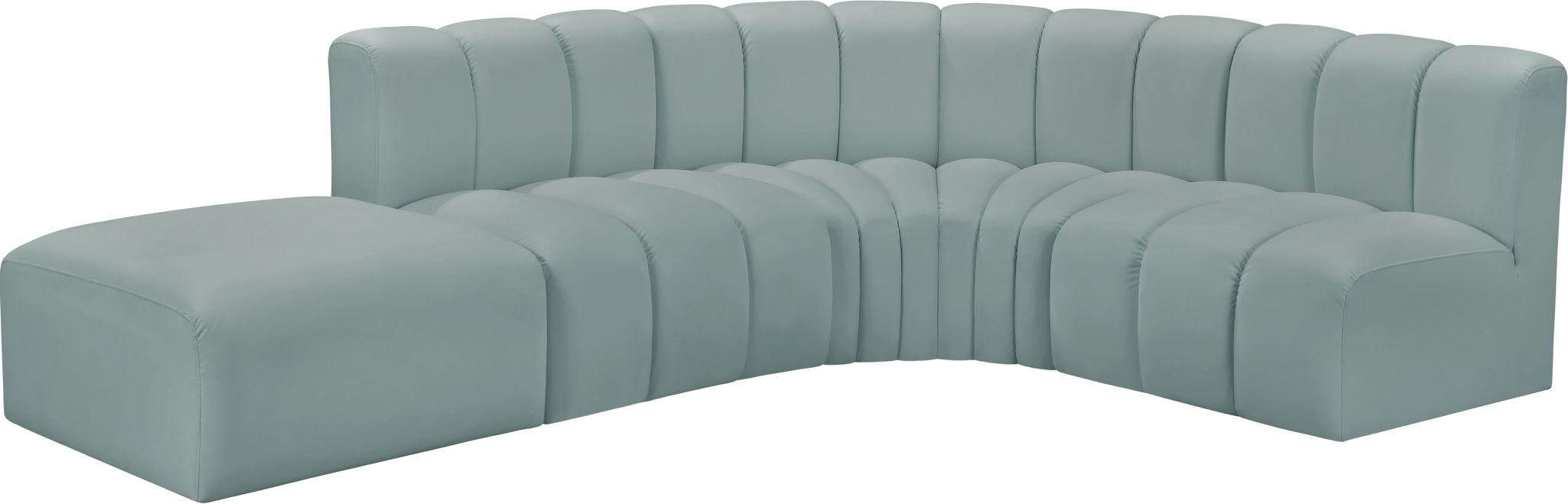 Arc - Faux Leather 5 Piece Corner Modular Sofa - Simple Home Plus