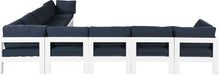 Nizuc - Outdoor Patio 9 Piece Modular Sectional With White Frame - Simple Home Plus