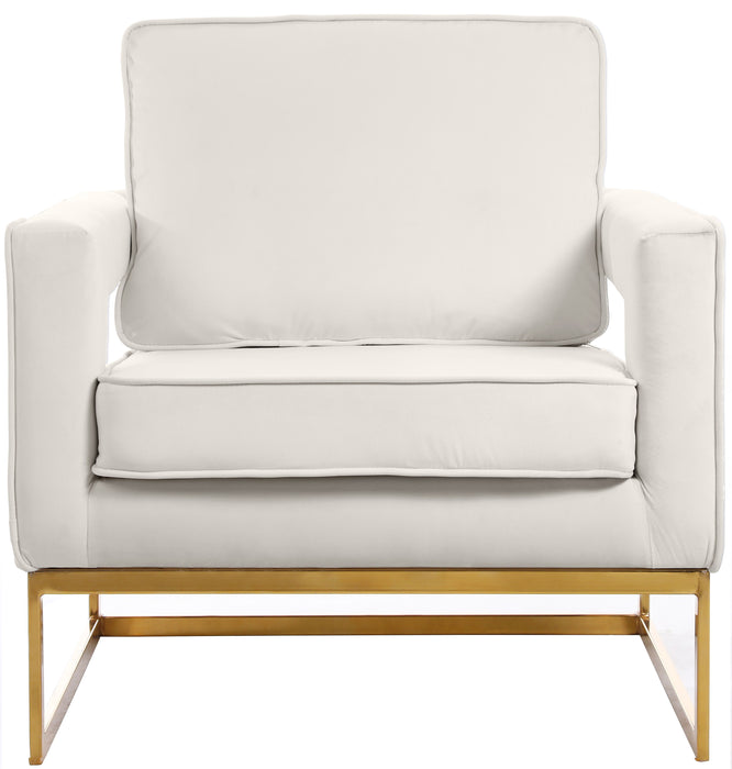 Noah - Accent Chair with Gold Legs - Simple Home Plus
