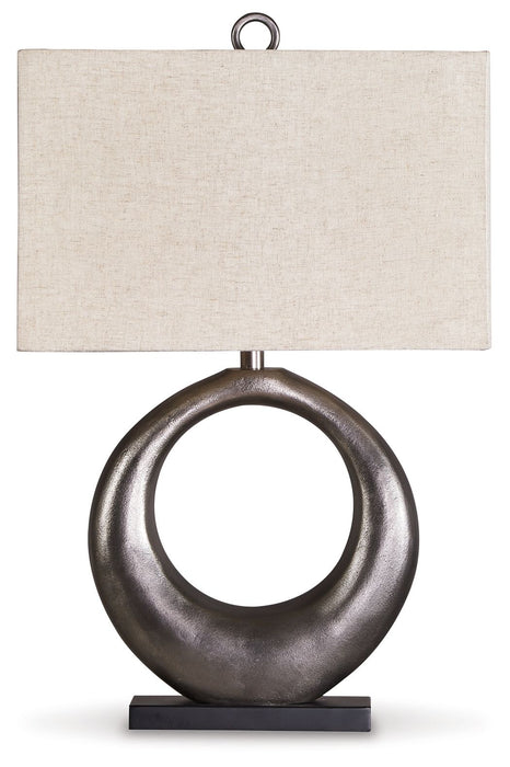 Saria - Metal Table Lamp  - Antique Silver Finish - Simple Home Plus
