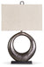 Saria - Metal Table Lamp  - Antique Silver Finish - Simple Home Plus