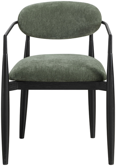 Riccio - Fabric Dining Arm Chair (Set of 2) - Black Frame - Simple Home Plus