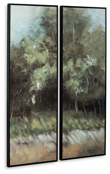 Dansot - Green / Brown - Wall Art Set (Set of 2) - Simple Home Plus