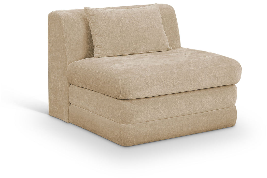 Stellar - Chenille Fabric Upholstered Modular Armless Chair - Simple Home Plus