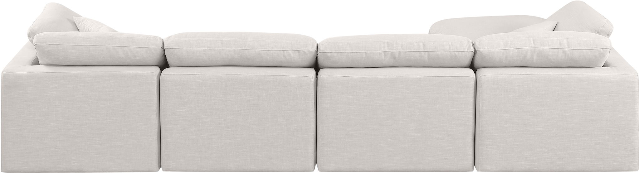 Indulge - Linen 5 Piece Modular Sectional With Chaise - Simple Home Plus