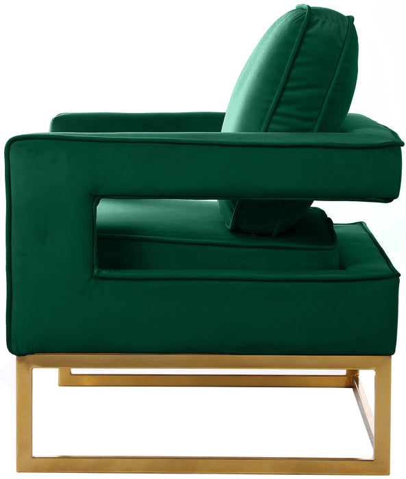 Noah - Accent Chair with Gold Legs - Simple Home Plus