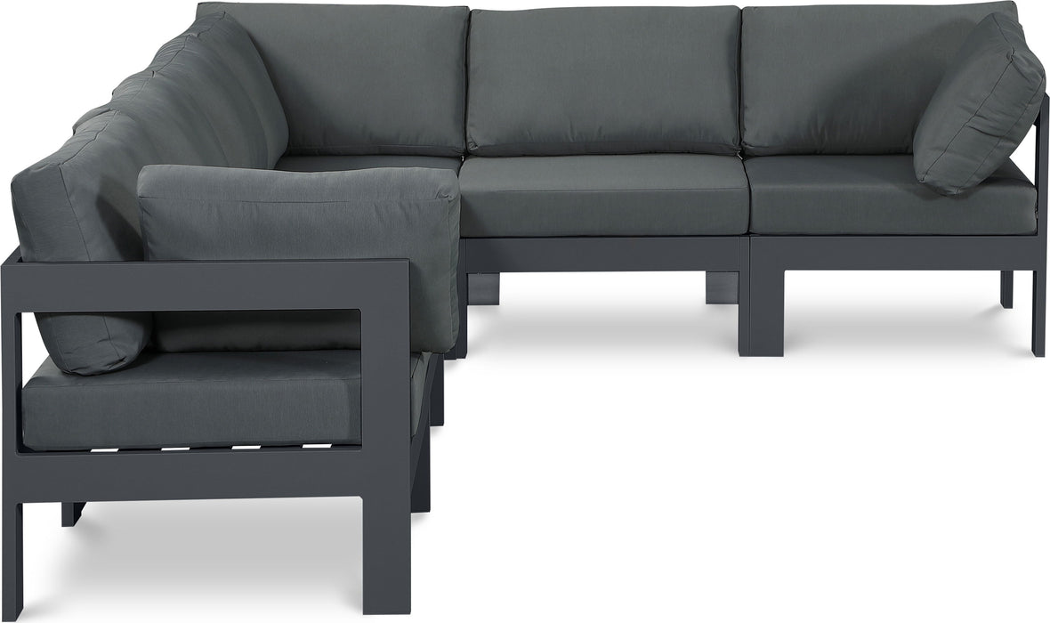 Nizuc - Outdoor Patio 6 Piece Modular Sectional With Gray Frame - Simple Home Plus