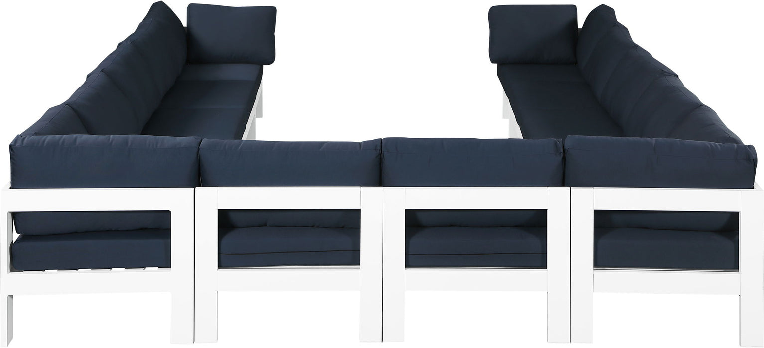 Nizuc - Outdoor Patio 12 Piece Modular Sectional With White Frame - Simple Home Plus