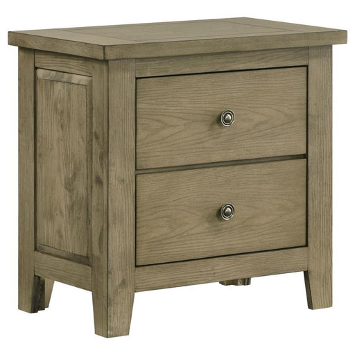 Hazlewood - 2-Drawer Nightstand Bedside Table - Vineyard Oak - Simple Home Plus