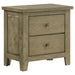 Hazlewood - 2-Drawer Nightstand Bedside Table - Vineyard Oak - Simple Home Plus