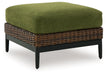 Horizon Hall - Brown / Green - Ottoman With Cushion - Simple Home Plus