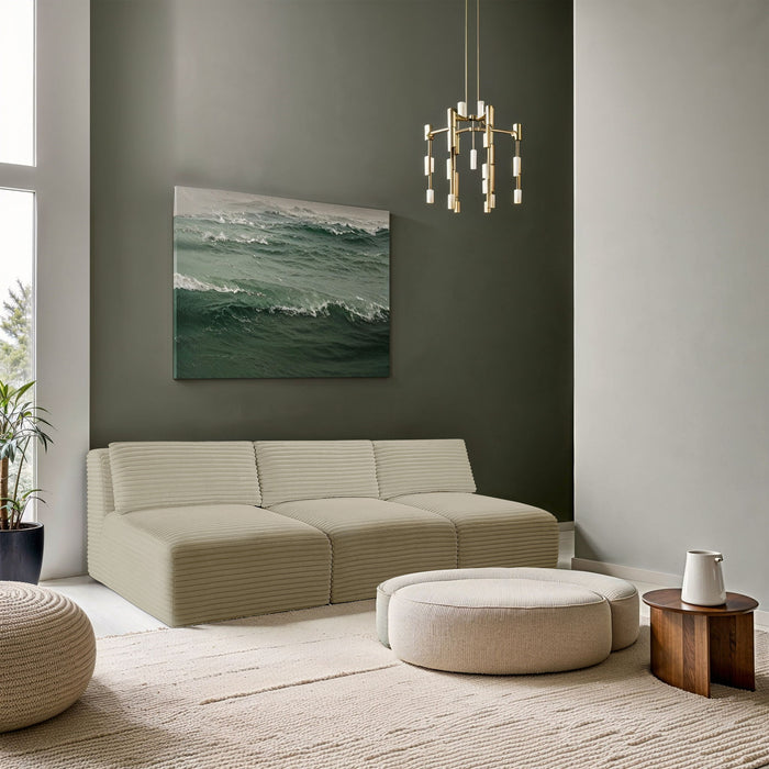Shaggy - 3 Seat Modular Armless Sofa - Simple Home Plus