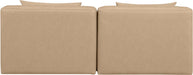Cube - Modular 2 Piece Armless Sofa - Tan - Simple Home Plus