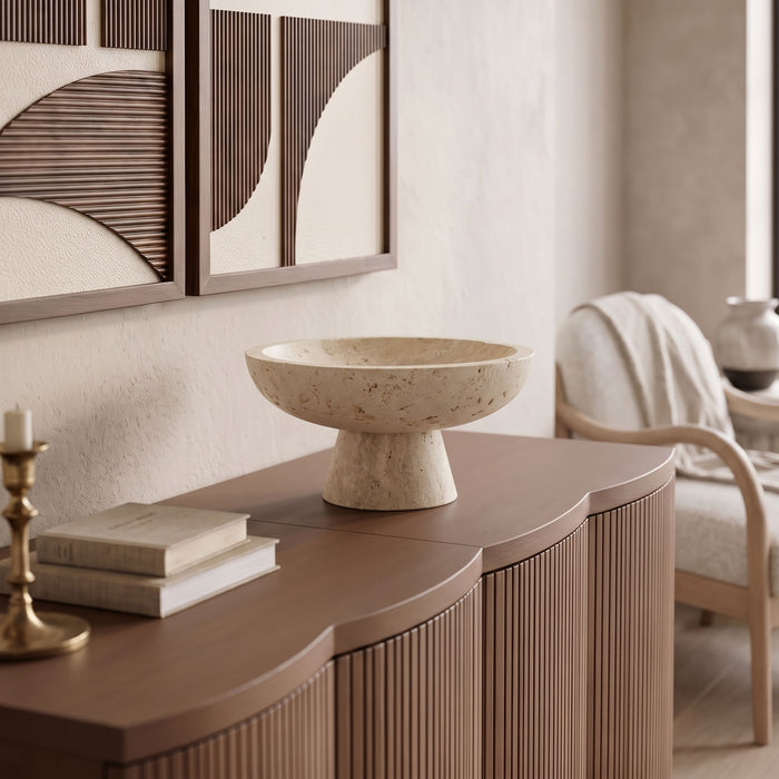 Simpson - Travertine Bowl - Simple Home Plus