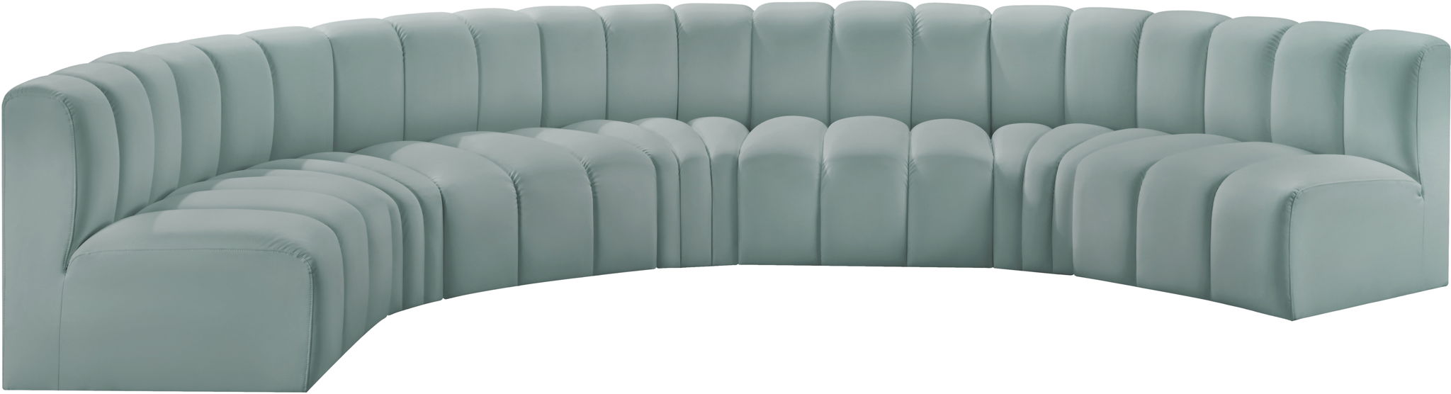 Arc - Faux Leather 7 Piece U-Shaped Modular Sofa