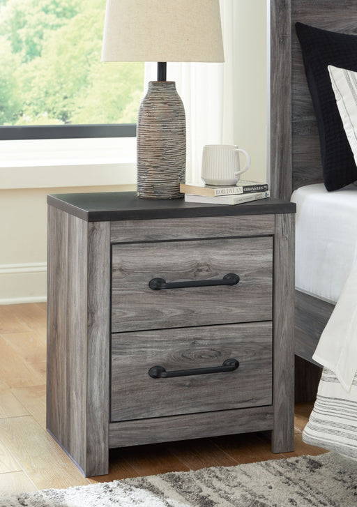 Bronyan - Dark Gray - Two Drawer Night Stand - Simple Home Plus