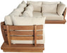 Mirella - 4 Piece Water Resistant Fabric Outdoor Patio Modular Sectional - Simple Home Plus