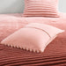 Avril - Full/Queen Fluffy Ribbed Plush Comforter Set - Blush Ombre - Simple Home Plus