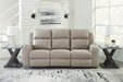 Lavenhorne - Pebble - Rec Sofa W/Drop Down Table - Simple Home Plus