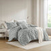Bailey - Twin/Twin Long Diamond Pucker Comforter Set - Gray - Simple Home Plus