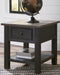 Tyler Creek - Grayish Brown / Black - Rectangular End Table - Simple Home Plus