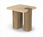 Ravenna - Genuine Fabric Travertine And Oak Wood Table - Simple Home Plus
