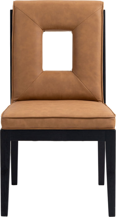 Gwendolyn - Faux Leather Dining Side Chair With Black Frame (Set of 2) - Simple Home Plus