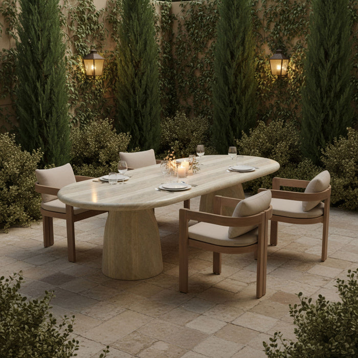 Newport - Water Resistant Fabric Upholstered Outdoor Patio Dining Chair - Simple Home Plus
