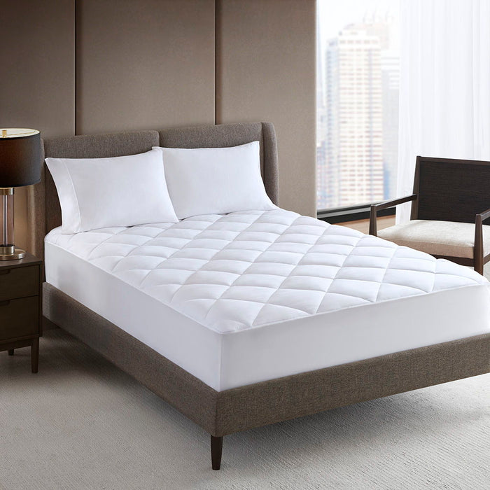 Microfiber Luxury - Queen Luxury Mattress Pad - White - Simple Home Plus