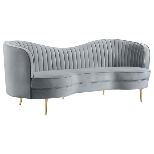 Sophia - Upholstered Channel Tufted Sofa - Simple Home Plus