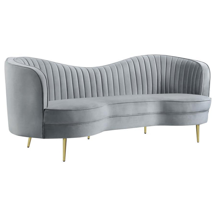 Sophia - Upholstered Channel Tufted Sofa - Simple Home Plus