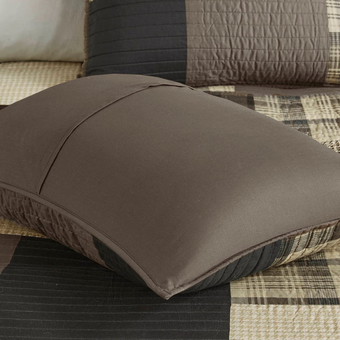 Winter Hills - Oversized Cotton Quilt Set - Tan - Simple Home Plus