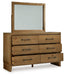 Sherbana - Light Brown - Dresser And Mirror - Simple Home Plus