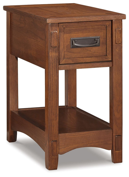 Breegin - Brown - Chair Side End Table - 1 Drawer - Simple Home Plus